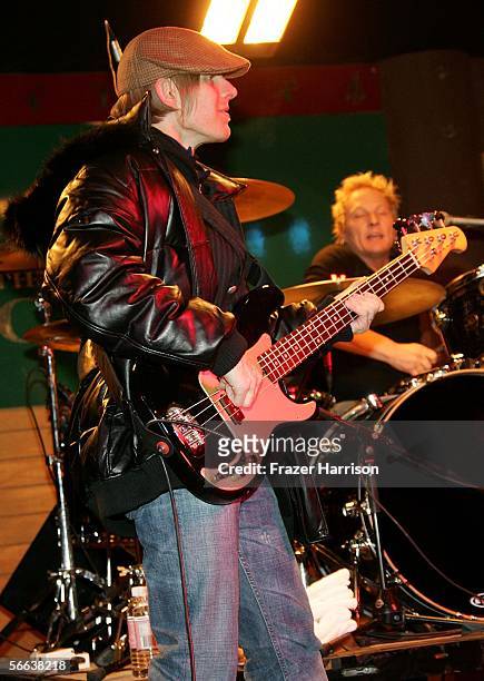 Musicians Chris Chaney and Matt Sorum perform onstage at the "All Star Jam Band" at the Forum at the SkiHouse during the 2006 Sundance Film Festival...