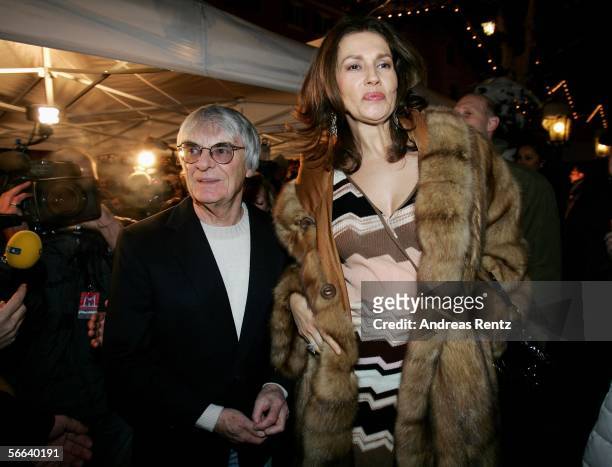 Bernie Ecclestone and his wife Slavica attend the Audi Night party at the Hotel Tenne on January 20, 2006 in Kitzbuehel, Austria.