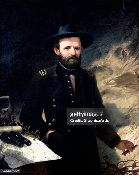 Portrait of General Ulysses S Grant by Ole Peter Hansen Balling ; oil on canvas, 1865. From the National Portrait Gallery, Washington DC.