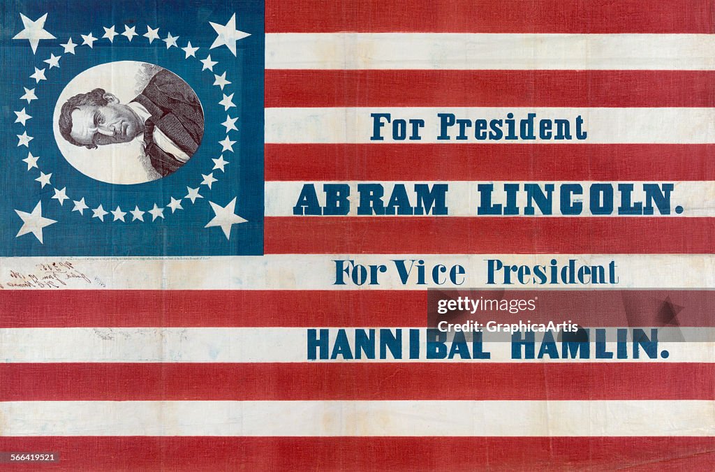 Abraham Lincoln Campaign Flag