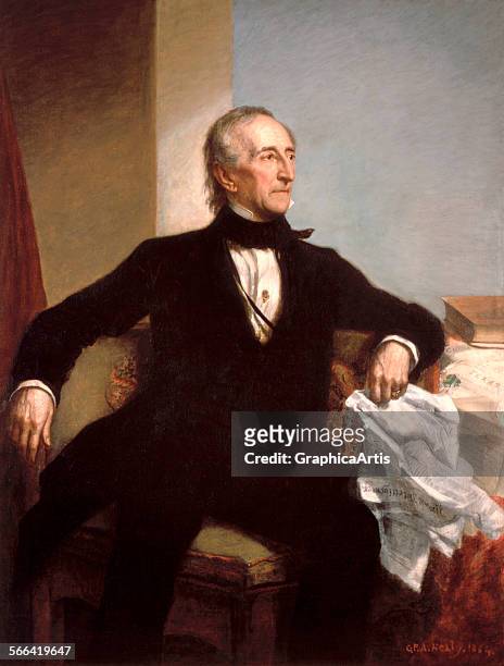 Official portrait of President John Tyler by George PA Healy ; oil on canvas, 1859. From the White House collection, Washington DC.