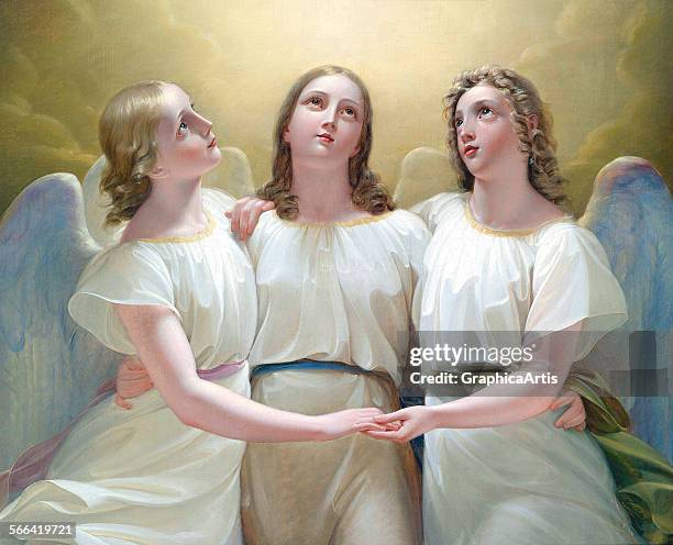 The Three Guardian Angels by Franz Kadlik ; oil on canvas, 1822. From a private collection.