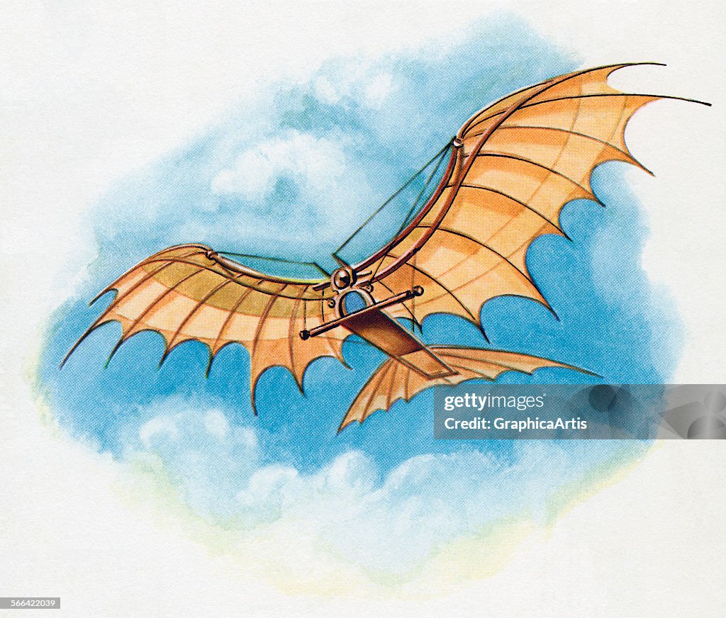 Flying Machine Luca Reconstruction of a flying machine by Leonardo da Vinci , after his ...