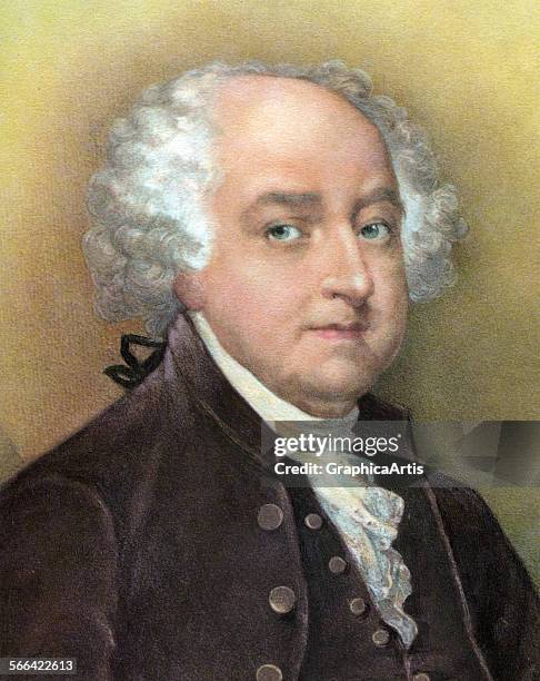 Portrait of President John Adams; screen print, 1965.