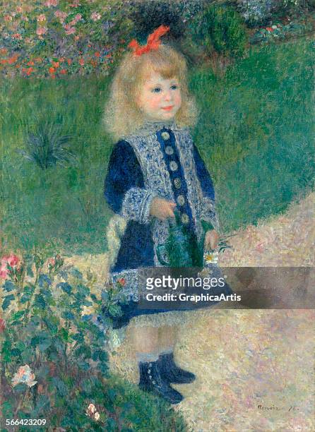 Girl with a Watering Can by Pierre-Auguste Renoir ; oil on canvas from the National Gallery, Washington DC.