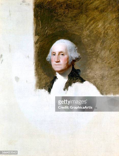 Portrait of George Washington by Gilbert Stuart ; oil on canvas from the Museum of Fine Arts, Boston.