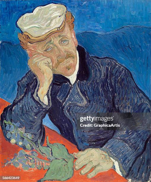 Portrait of Dr Paul Gachet by Vincent van Gogh ; oil on canvas from the Musee d'Orsay, Paris.