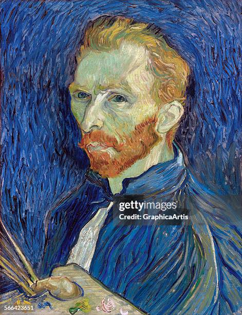 Self-portrait by Vincent van Gogh ; oil on canvas from the National Gallery, Washington DC.