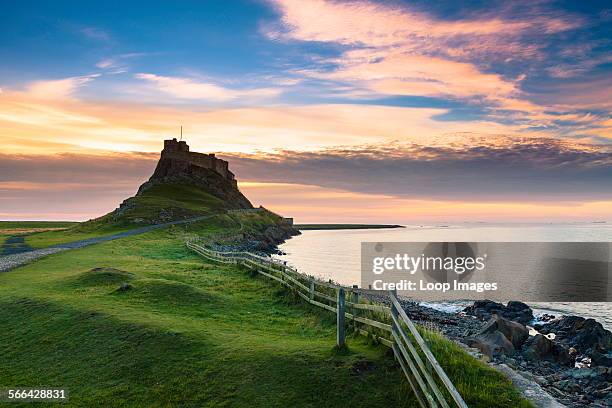 View toward Lindisfarne castle.