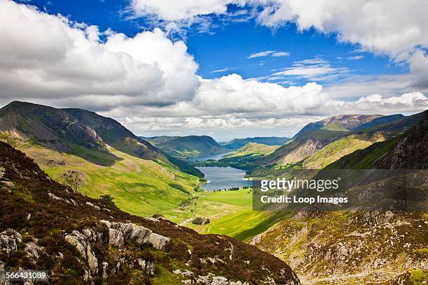 View over Buttermere and Crummock Water from the Haystacks path.