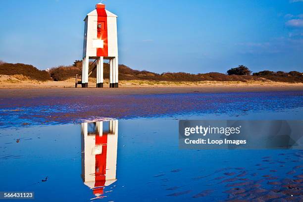 The unusual lighthouse on stilts at Burnham on Sea in Somerset.