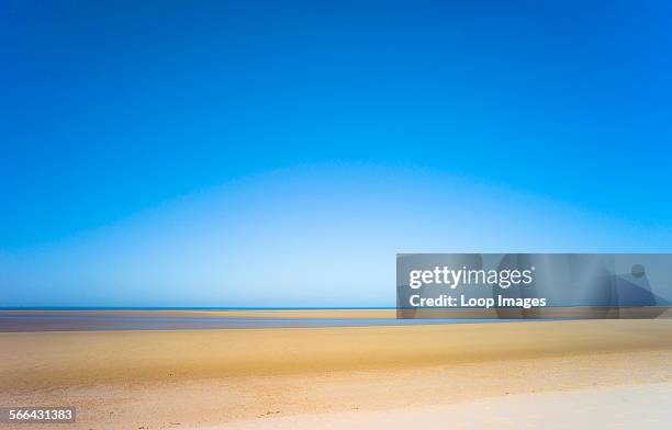 Deserted Norfolk beach.