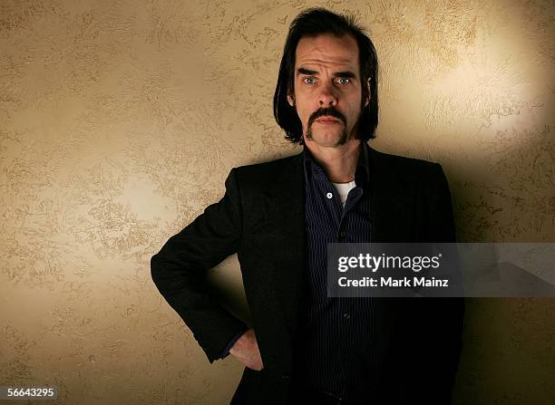 Writer Nick Cave of the film "The Proposition" poses for a portrait at the Getty Images Portrait Studio during the 2006 Sundance Film Festival on...