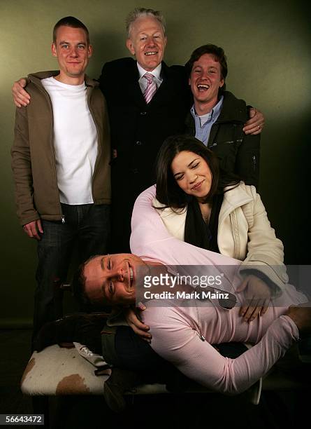 Director Brian Jun, actors Clayne Crawford, Raymond J. Barry, America Ferrera and Tom Guiry pose for a portrait at the Getty Images Portrait Studio...