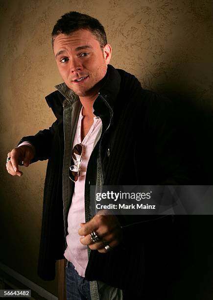 Actor Clayne Crawford poses for a portrait at the Getty Images Portrait Studio during the 2006 Sundance Film Festival on January 20, 2006 in Park...