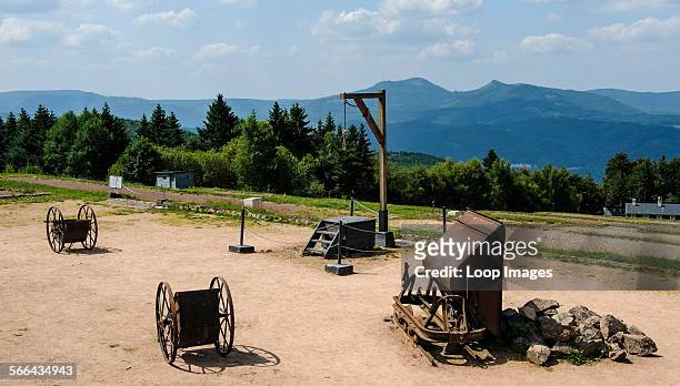 The gallows at the Natzweiler-Struthof German concentration camp located in the Vosges Mountains close to the Alsatian village of Natzwiller.