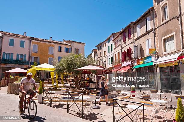 Town centre of Gignac in Languedoc Roussillon.