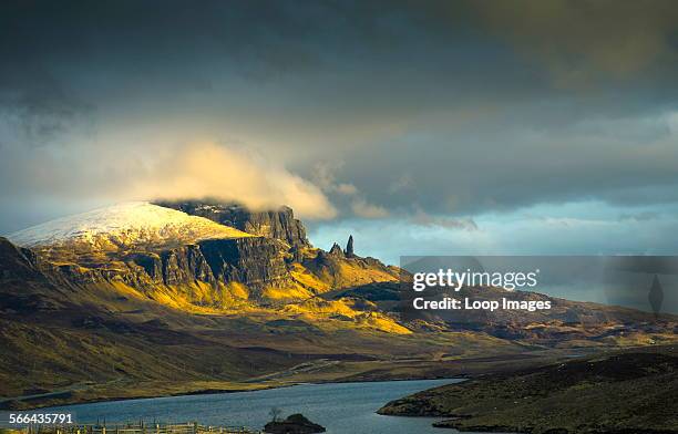 The Old Man of Storr on the Trotternish peninsula on the Isle of Skye.