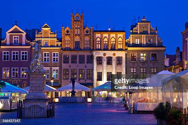 The old town square called Stary Rynek in the Polish city of Poznan.