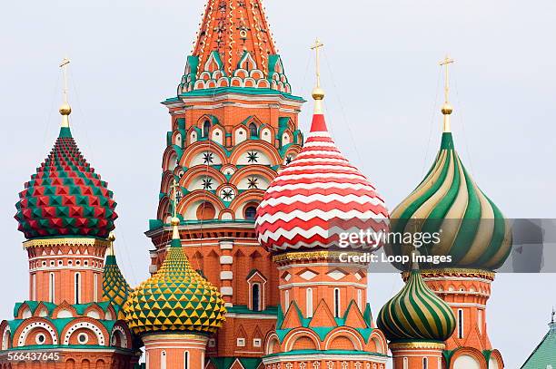 View of St Basils Cathedral in Red Square.