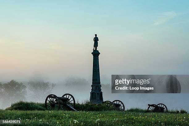 The Ohio Monument on Cemetery Hill in Gettysburg National Military Park.