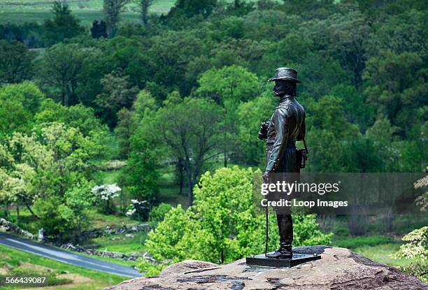 Statue of General Kemble Warren at Little Round Top in Gettysburg National Military Park.