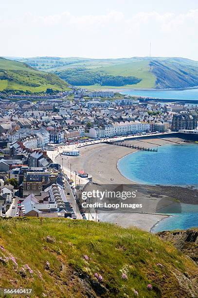 View toward Aberystwyth from the hills above the town.