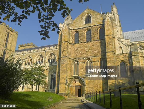 The South Transept entrance to Ripon Cathedral, one of the oldest sites of continuous Christian worship in Great Britain.