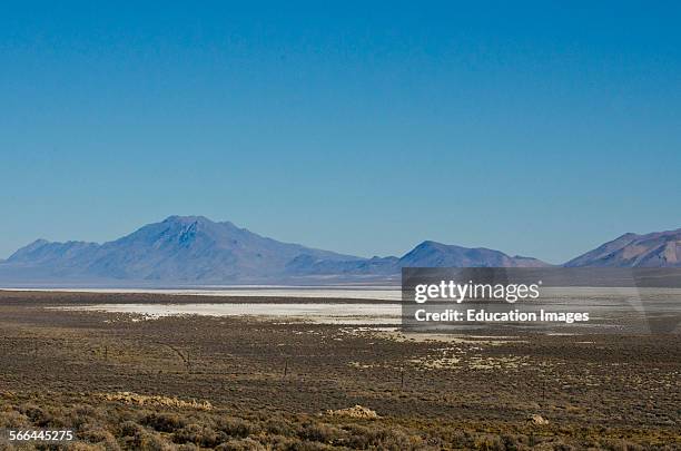 Nevada, Winnemucca Dry lake bed and Selenite Mountains and Kumiva Peak.