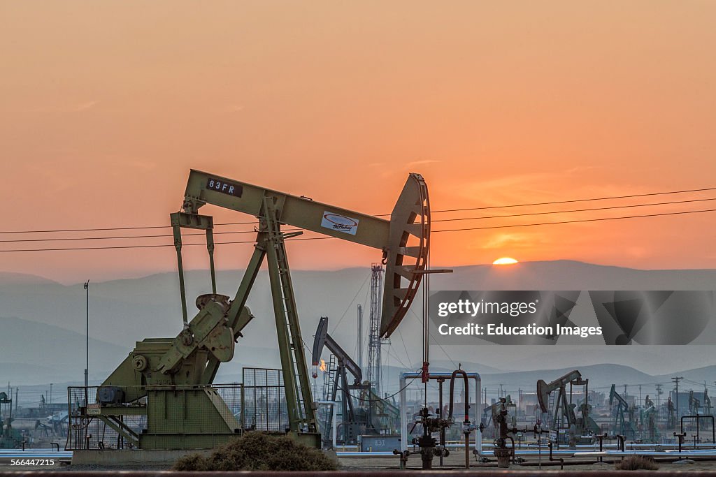 Belridge Oil Field and hydraulic fracking site