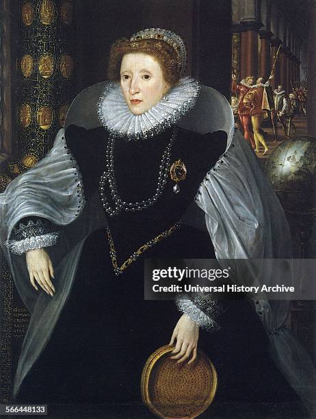 Portrait of Queen Elizabeth I. Painted by Quentin Metsys the Younger . Dated 16th Century.