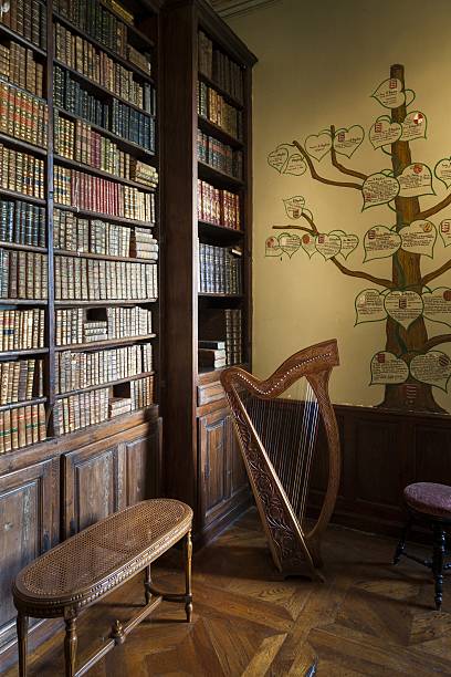 The library tower inside the Chateau de Monbazillac in France.