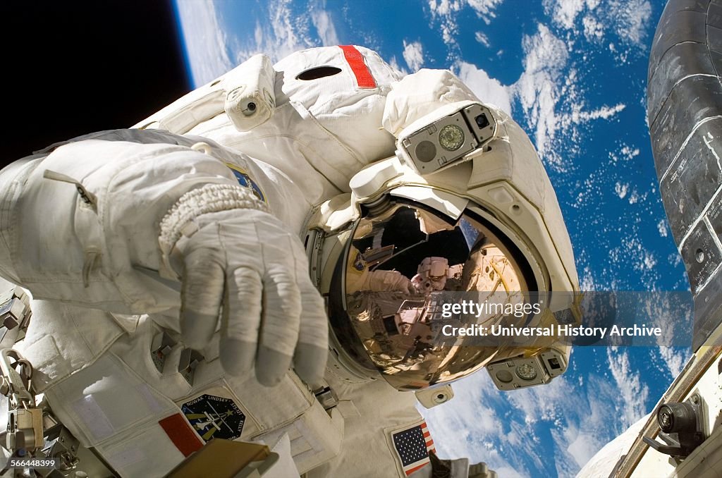 Astronaut Piers Sellers during the third spacewalk.