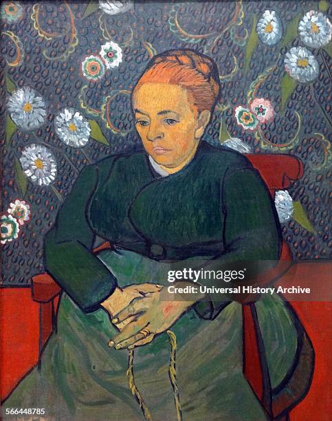 Augustine Roulin by Vincent Van Gogh a Post-Impressionist painter of Dutch origin whose work - notable for its rough beauty, emotional honesty and...