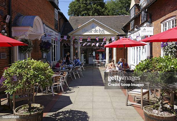 Summer in the courtyard in Saffron Walden.