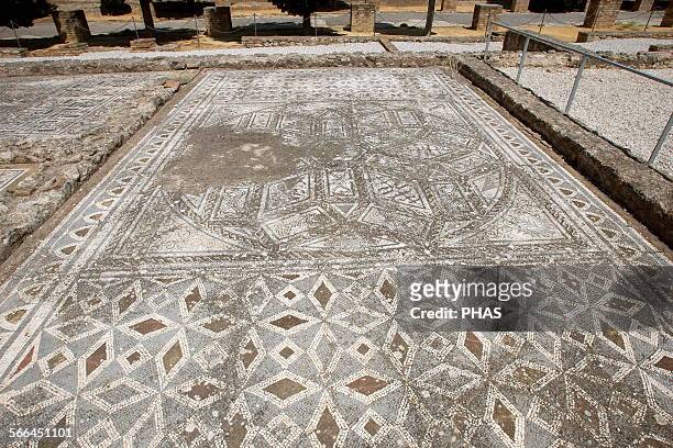 Spain, Italica. Roman city founded c. 206 BC. House of the Planetarium. Mosaic, Andalusia.
