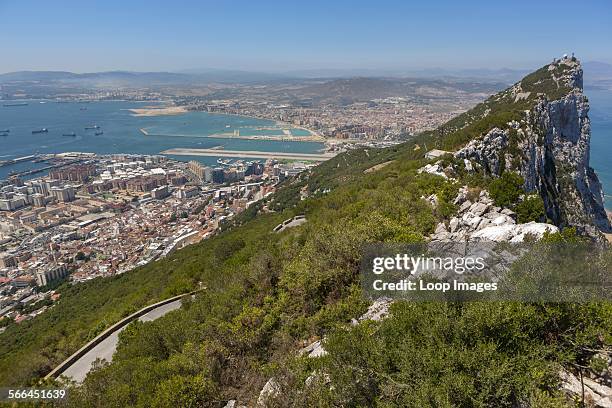 Top of the Rock view over Gibraltar Harbour.