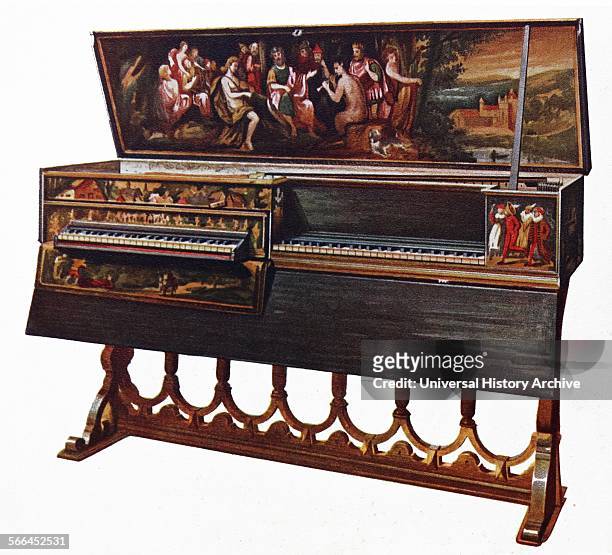 Double Spinet or Virginal. This musical instrument was made by Hans Ruckers the elder of Antwerp. It is numbered 9 out of sixty-six existing...