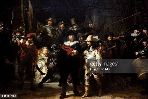 Rembrandt Harmenszoon van Rijn . Dutch painter. The Night Watch, 1662. Rijksmuseum, Amsterdam, Holland.