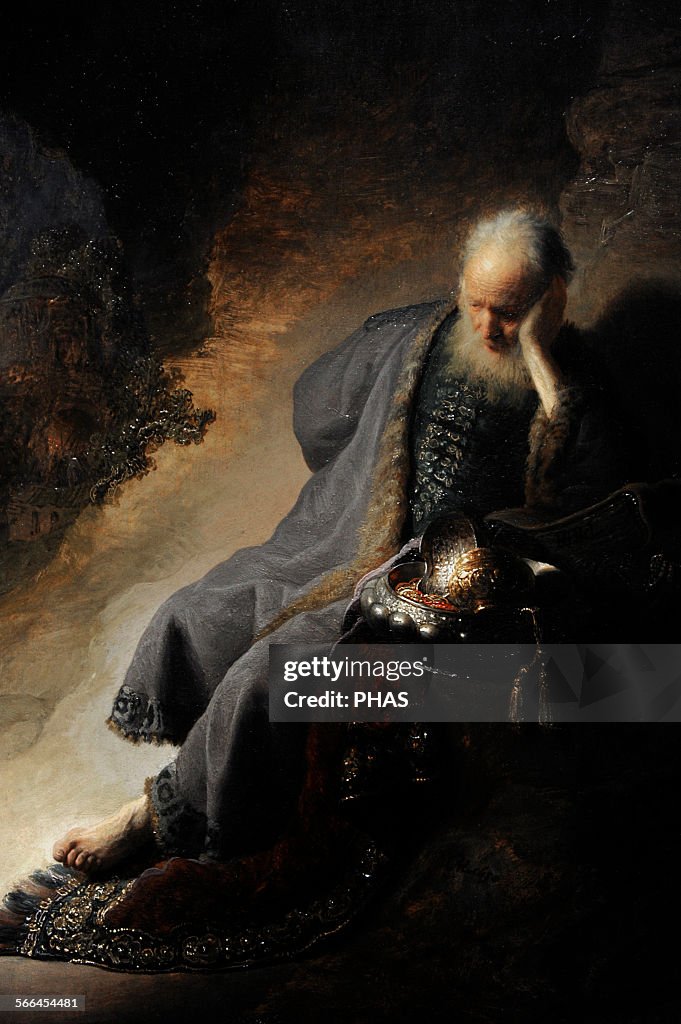 Jeremiah lamenting the Destruction of Jerusalem.