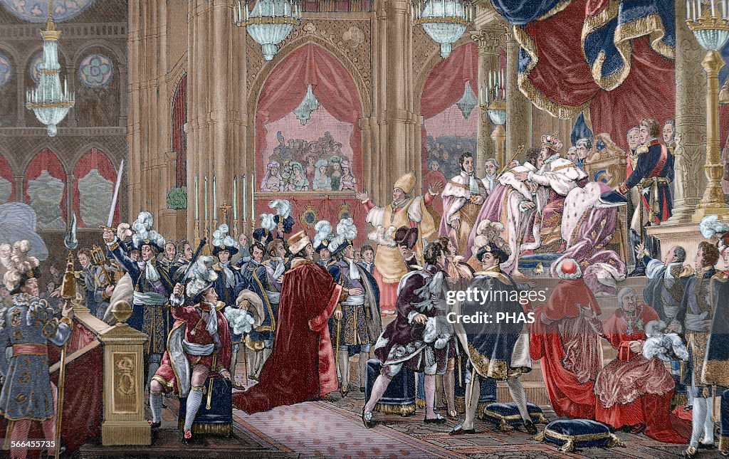 Consecration of king Charles X of France.