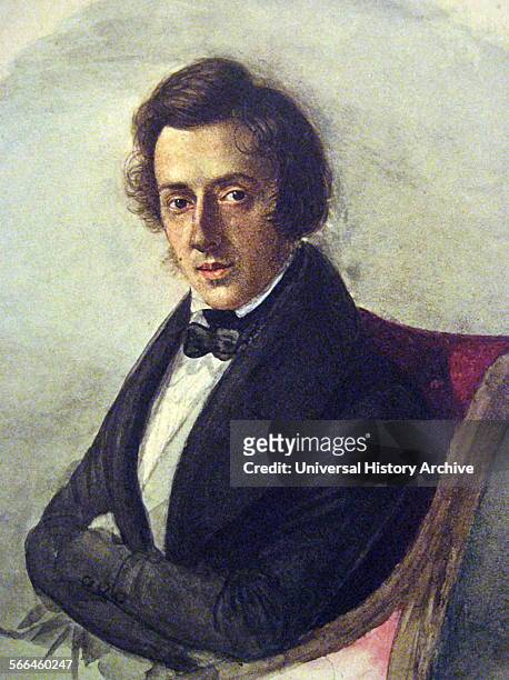 Portrait of Polish composer Frederick Chopin by Maria Wodzinska, 1836.