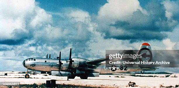 Enola Gay Boeing B-29 on 6 August 1945, during the final stages of World War II, became the first aircraft to drop an atomic bomb. The bomb,...