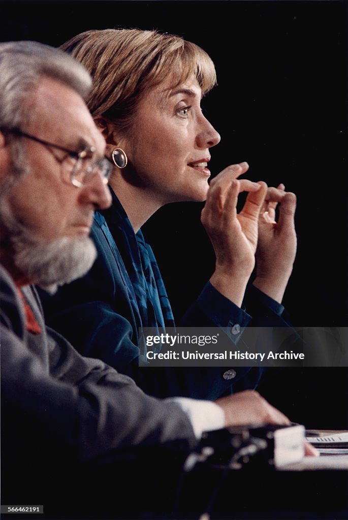 Everett Koop and Hilary Clinton.