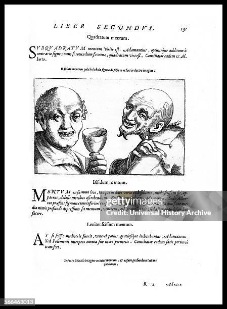 Illustration on Physiognomy from 'De humana physiognomonia libri IIII'; By Giambattista della Porta , also known as Giovanni Battista Della Porta an...