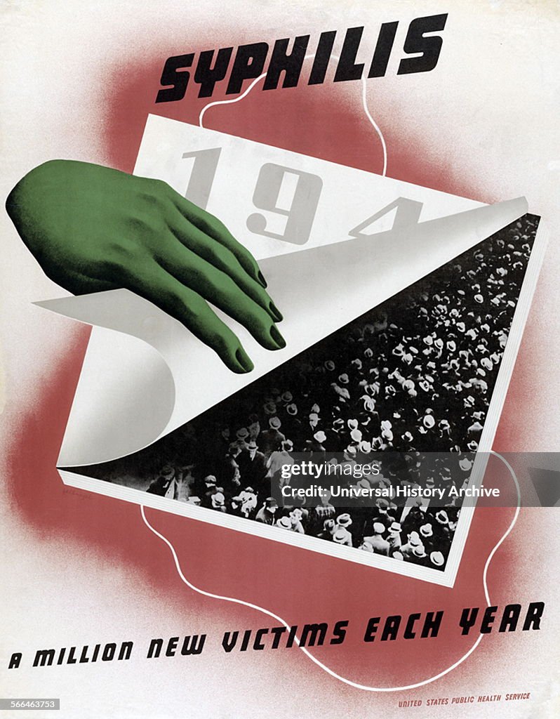 Public health poster for Syphilis.