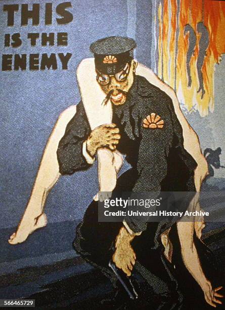 Anti-Japanese propaganda poster 'This is the enemy' 1942.