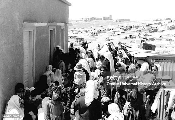Palestinian refugees during the Arab Israeli war of 1948.