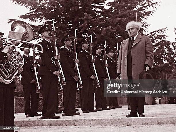 David ben Gurion first Prime Minister of Israel 1948.