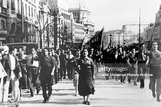 Demonstration in Barcelona, Spain 1936.